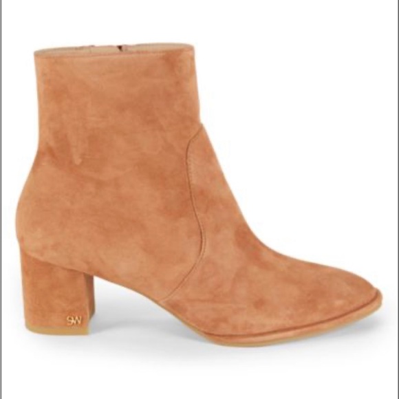 Stuart Weitzman Tan Suede Ankle Boots - Picture 1 of 9